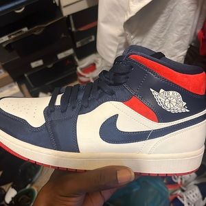 Jordan 1s red white and blue